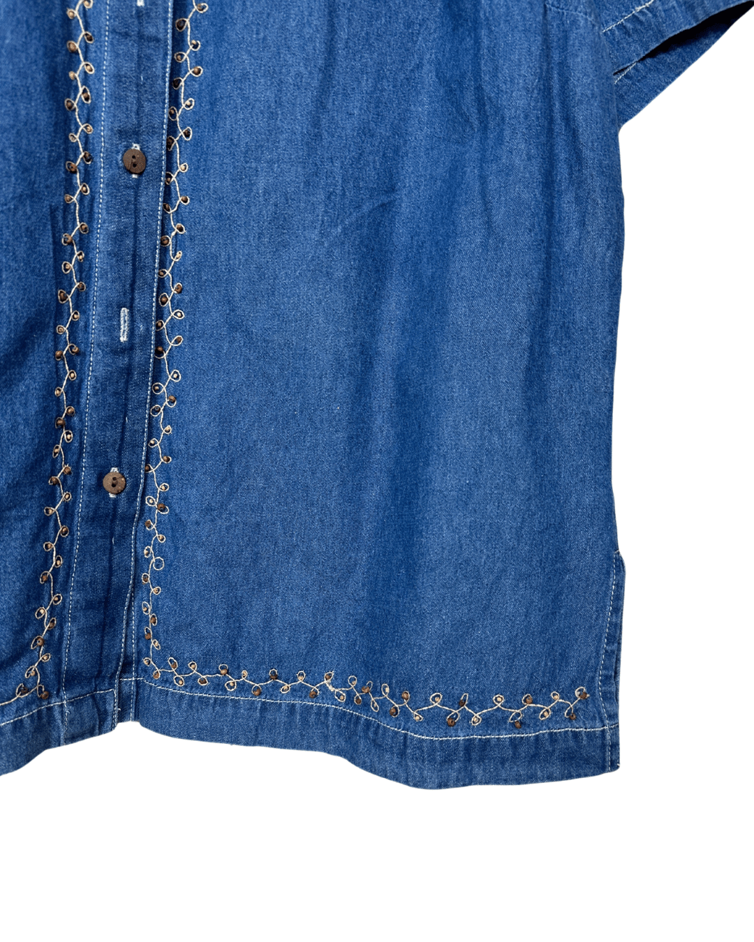 New Direction Denim with Embroidered & Beaded Details Large - Funkify