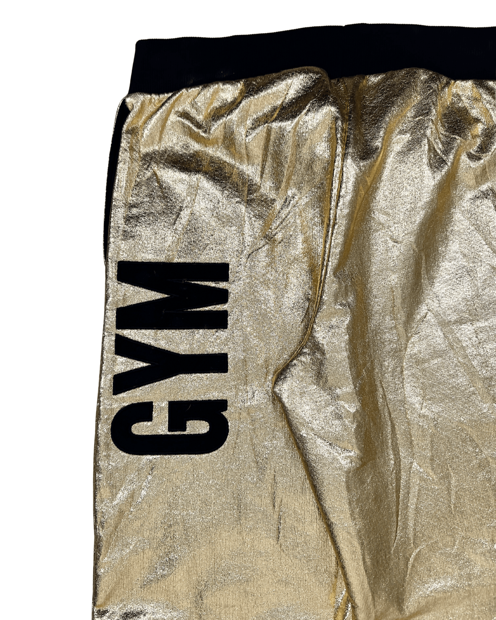 New Moschino Metallic Gold Gym Jogging Women's Pants - Funkify