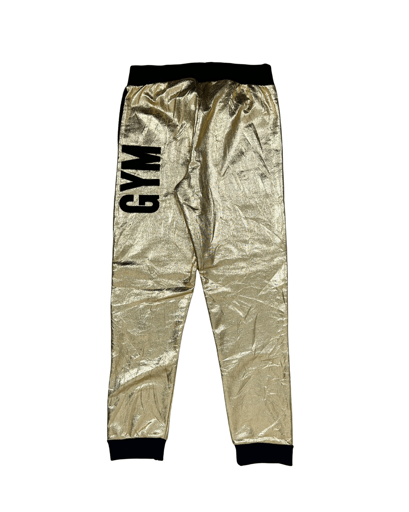 New Moschino Metallic Gold Gym Jogging Women's Pants - Funkify