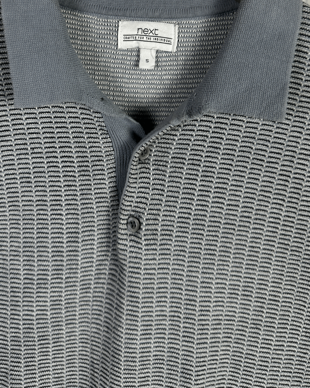 Next Knit Polo Shirt - Small - Funkify