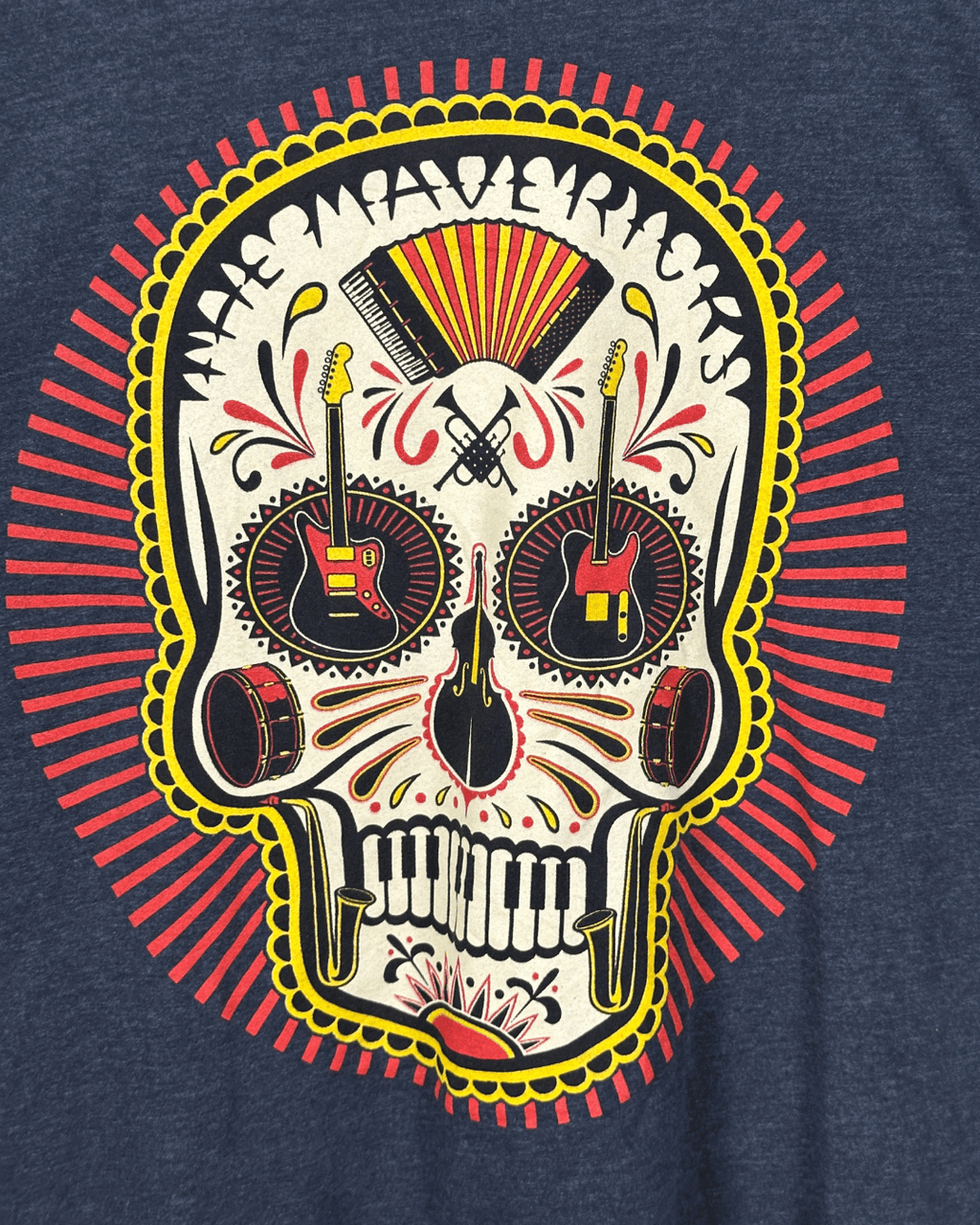Next Level Skull Guitar Graphic T-Shirt XL - Funkify