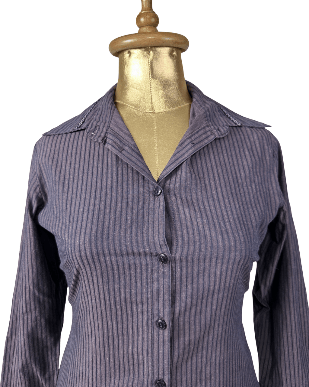 Nicole Striped Fitted Shirt - Small - Funkify