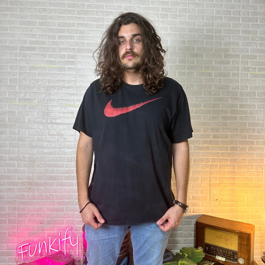Nike Big Swoosh Black Tee - Funkify