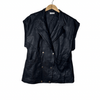 Nina Warink Sleeveless Leather Jacket Medium - Funkify