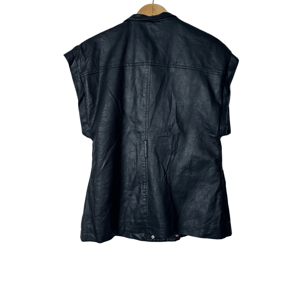 Nina Warink Sleeveless Leather Jacket Medium - Funkify