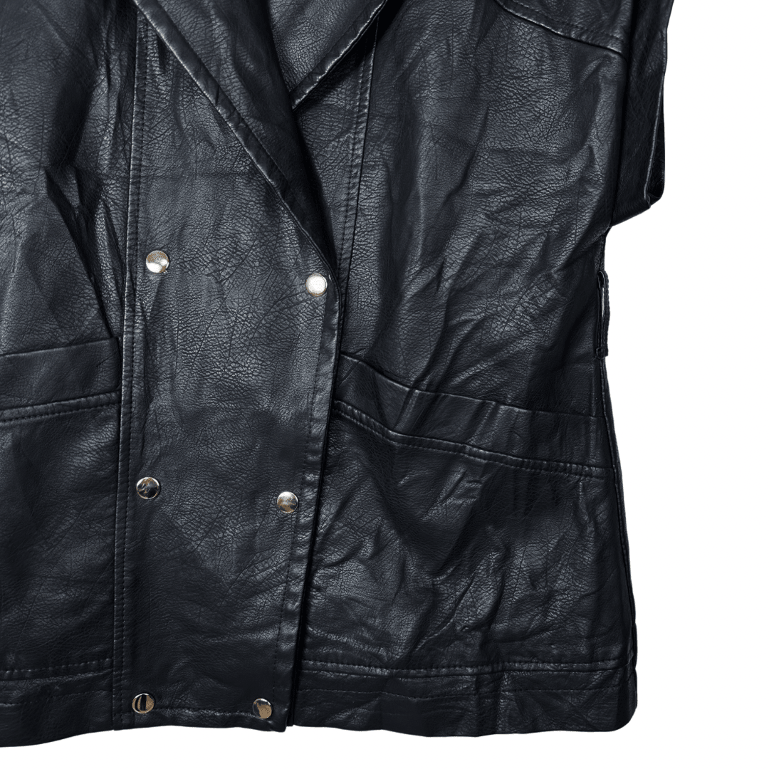 Nina Warink Sleeveless Leather Jacket Medium - Funkify