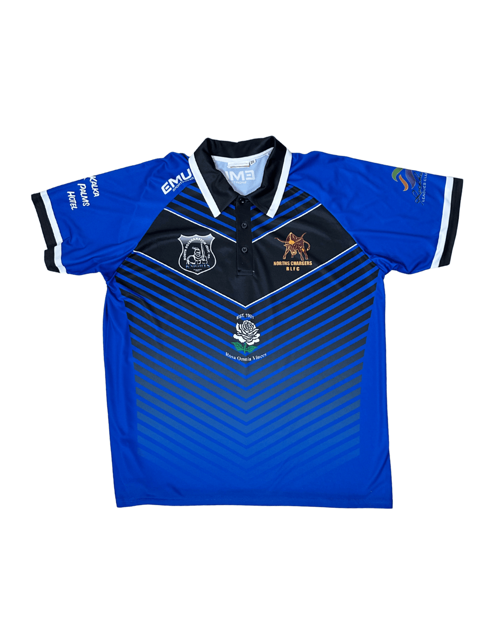 North Rockhampton RLFC x Norths Chargers Rugby Shirt – EMU Sportswear 2XL - Funkify