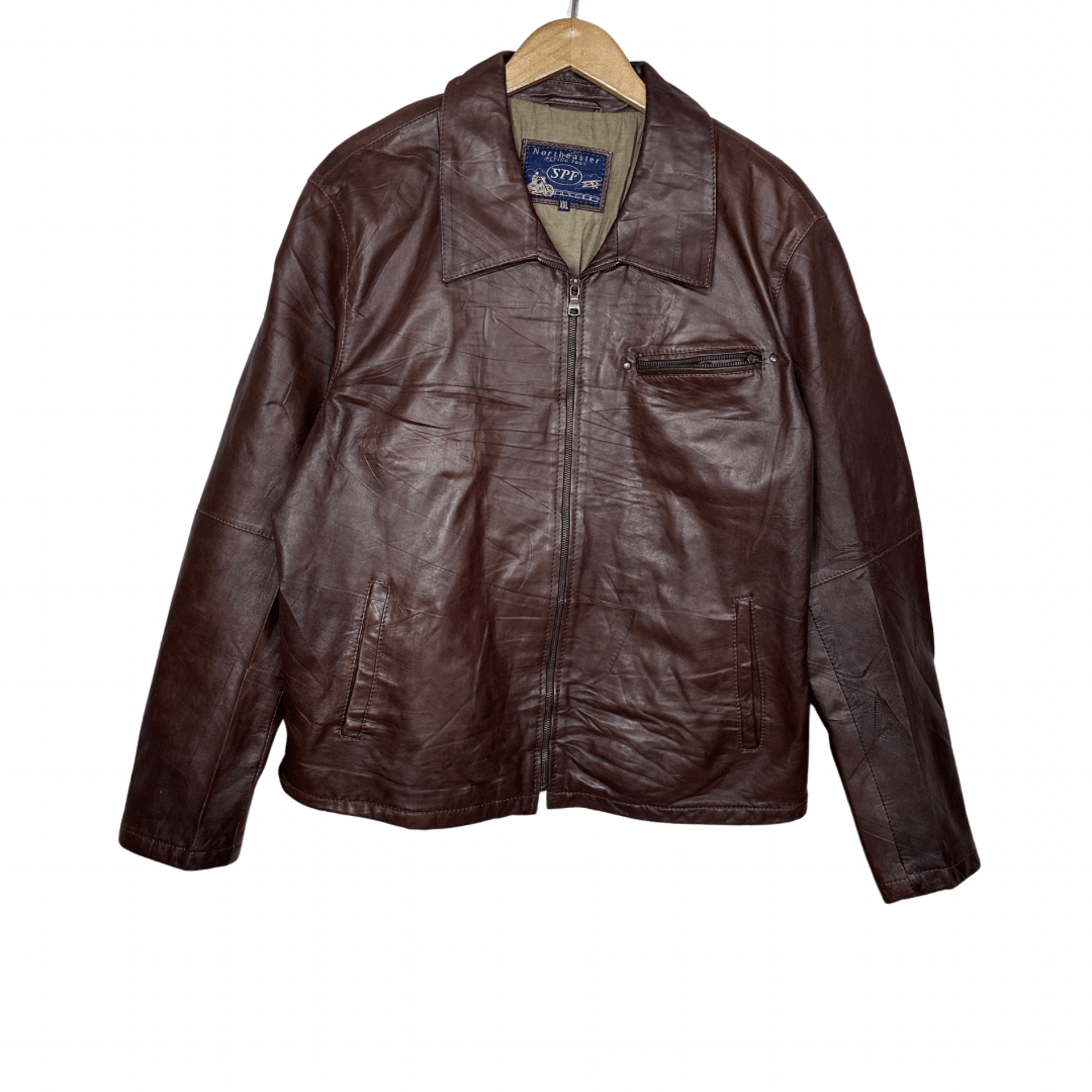Northeaster Genuine Leather Jacket 2XL - Funkify