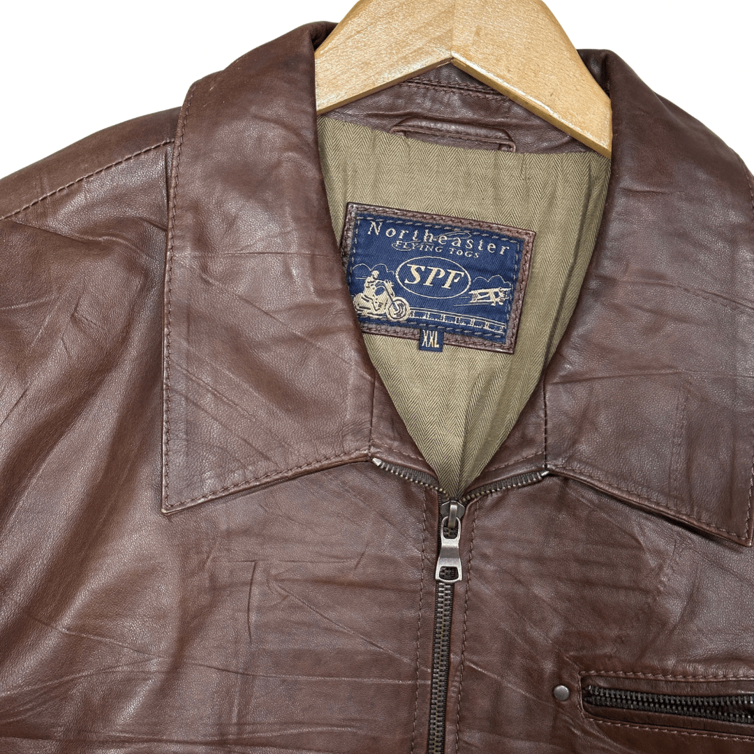 Northeaster Genuine Leather Jacket 2XL - Funkify