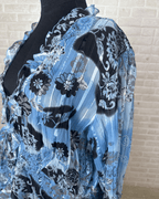 Notations Tie - Front Ruffled Blouse – Lightweight & Flowy - Funkify