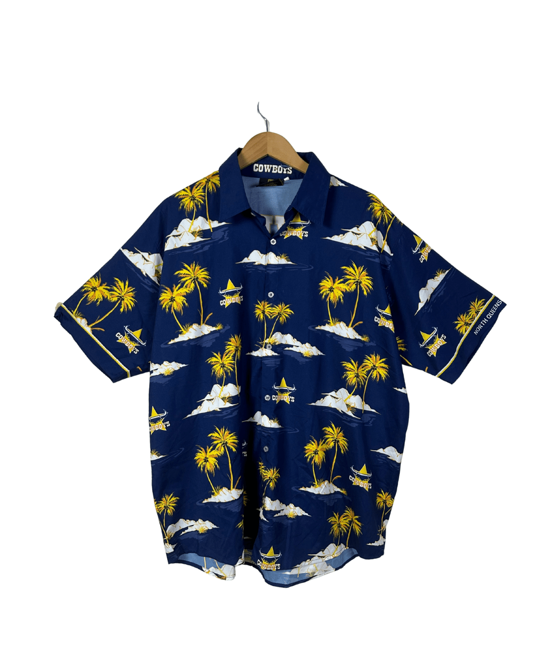 NRL North Queensland Cowboys Hawaiian Men's Shirt 4XL - Funkify