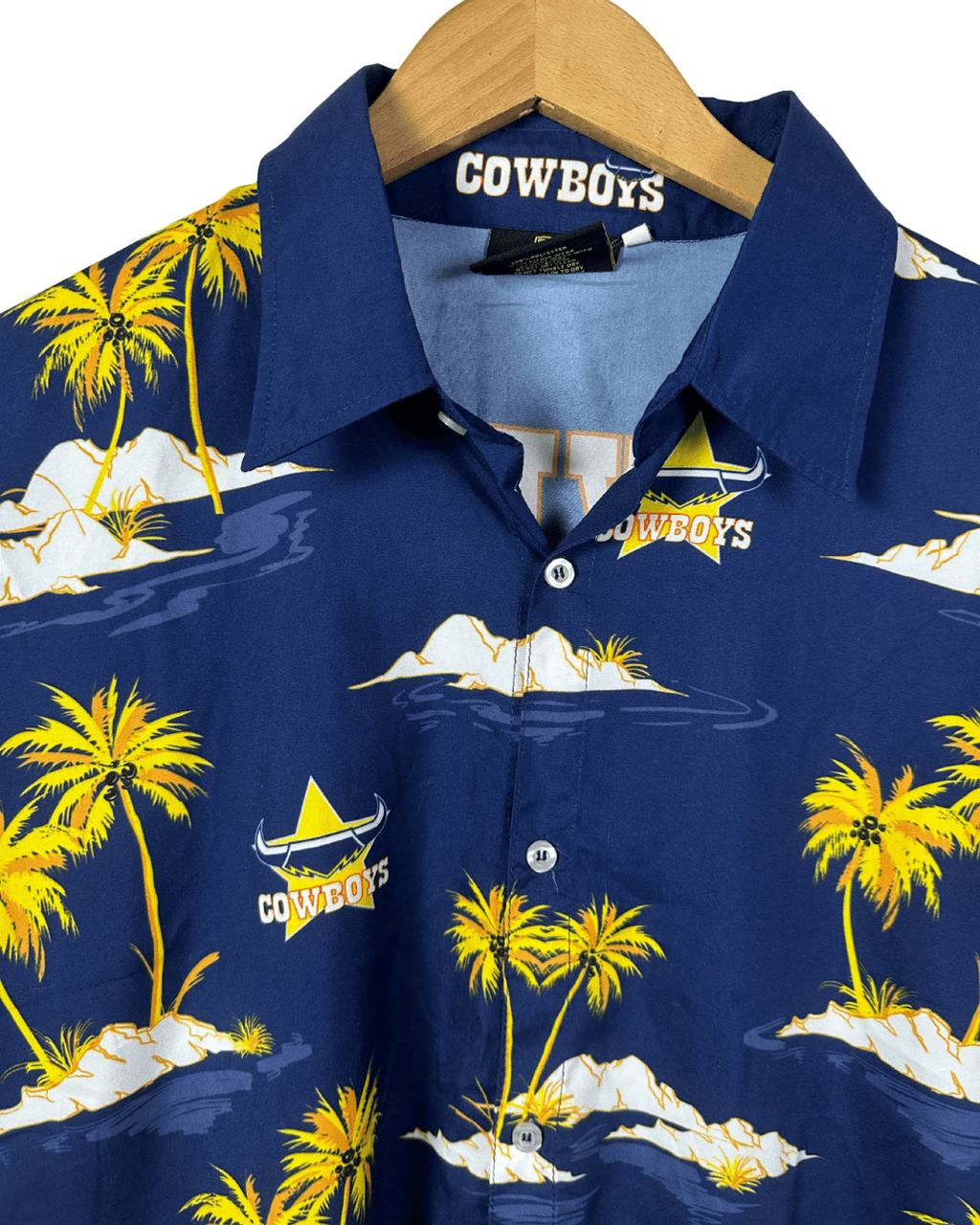 NRL North Queensland Cowboys Hawaiian Men's Shirt 4XL - Funkify