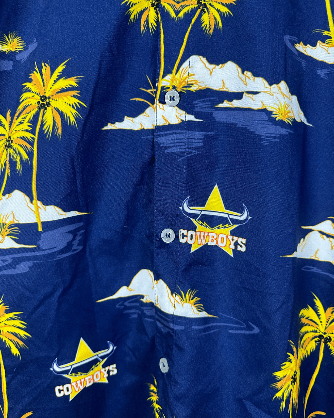 NRL North Queensland Cowboys Hawaiian Men's Shirt 4XL - Funkify
