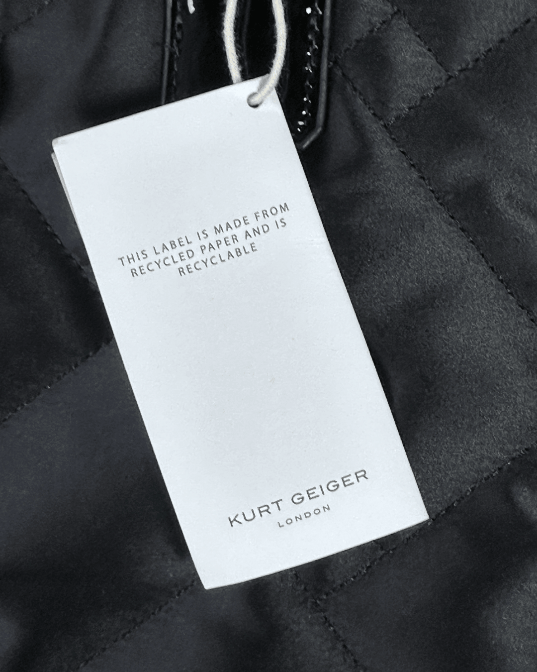 NWT Kurt Geiger Black Nylon & Patent Shopper Tote (With Dust Bag) - Funkify