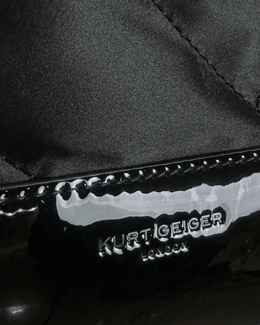 NWT Kurt Geiger Black Nylon & Patent Shopper Tote (With Dust Bag) - Funkify