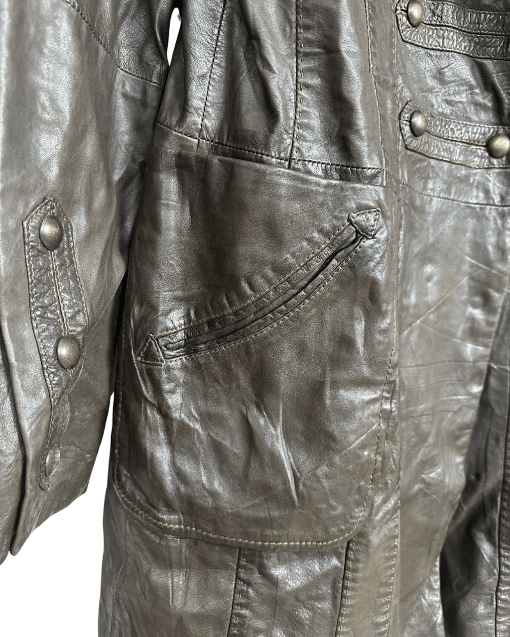 One Step Brown Sheep Leather Women's Coat - Funkify