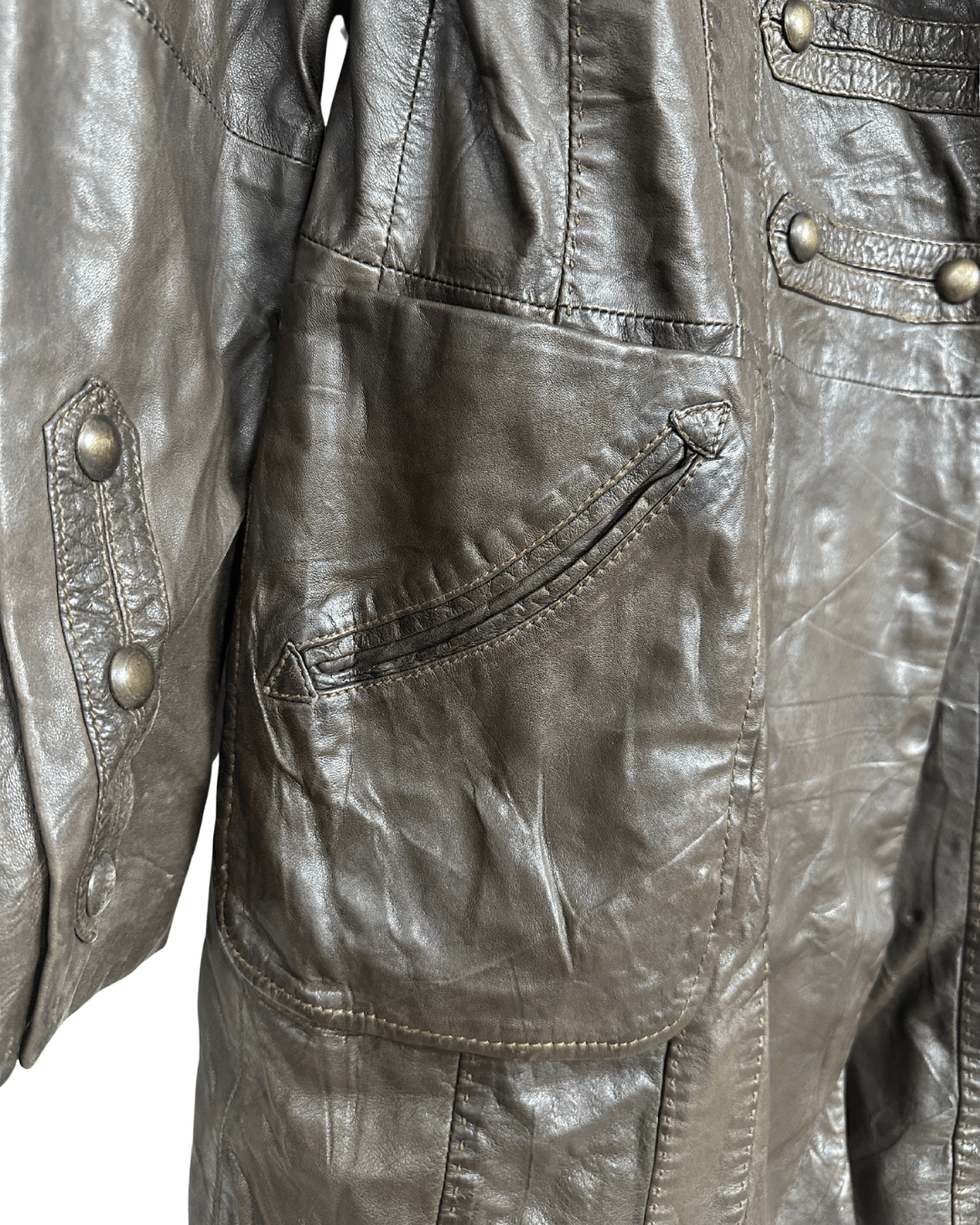 One Step Brown Sheep Leather Women's Coat - Funkify