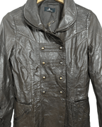 One Step Brown Sheep Leather Women's Coat - Funkify