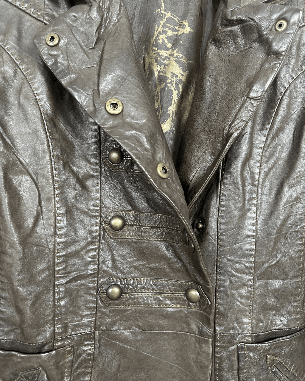 One Step Brown Sheep Leather Women's Coat - Funkify