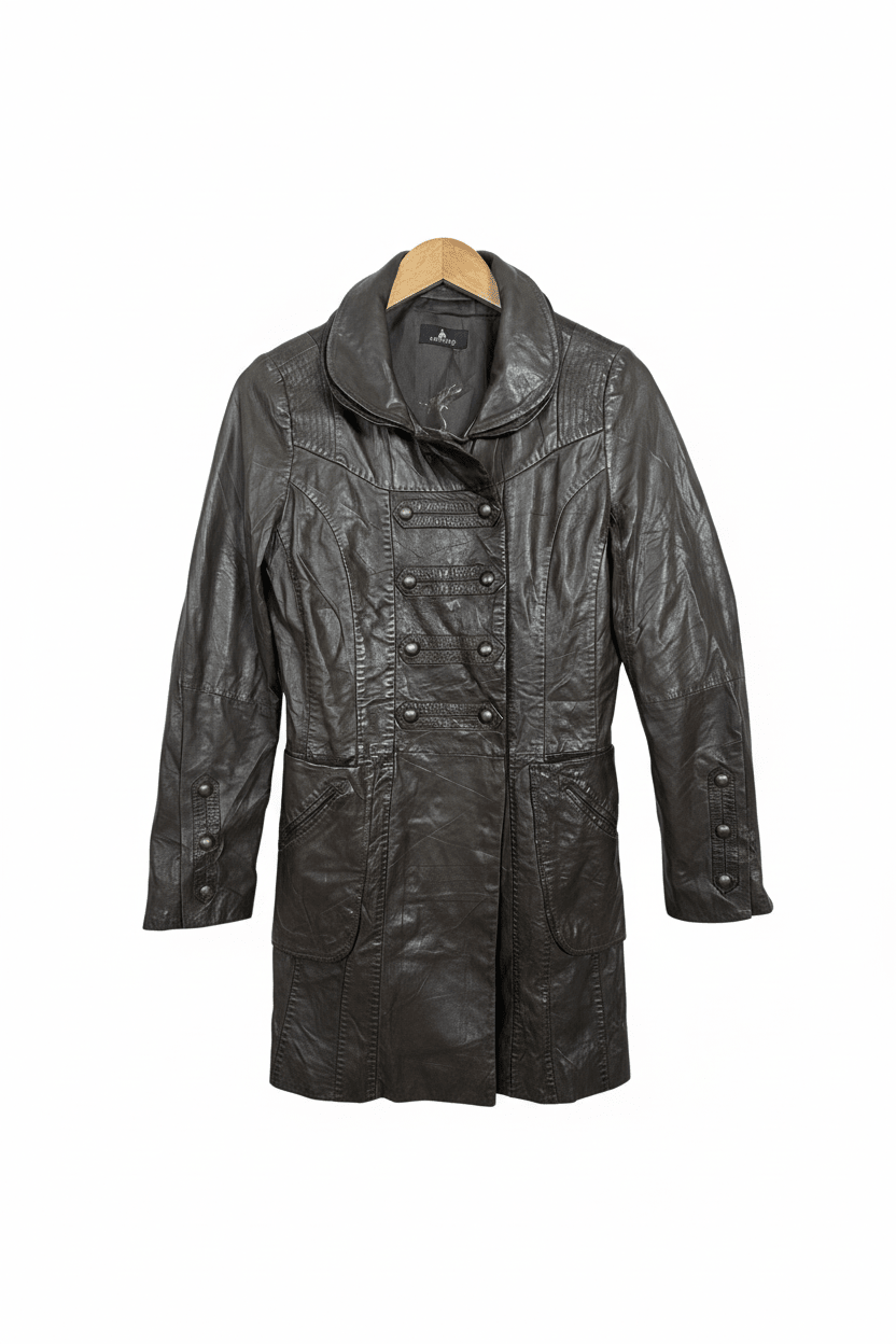 One Step Brown Sheep Leather Women's Coat - Funkify