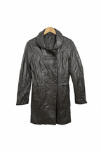 One Step Brown Sheep Leather Women's Coat - Funkify