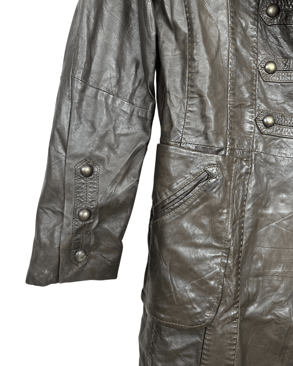 One Step Brown Sheep Leather Women's Coat - Funkify