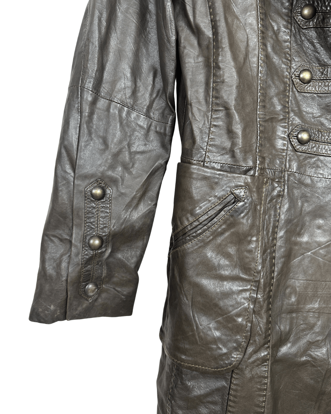 One Step Brown Sheep Leather Women's Coat - Funkify