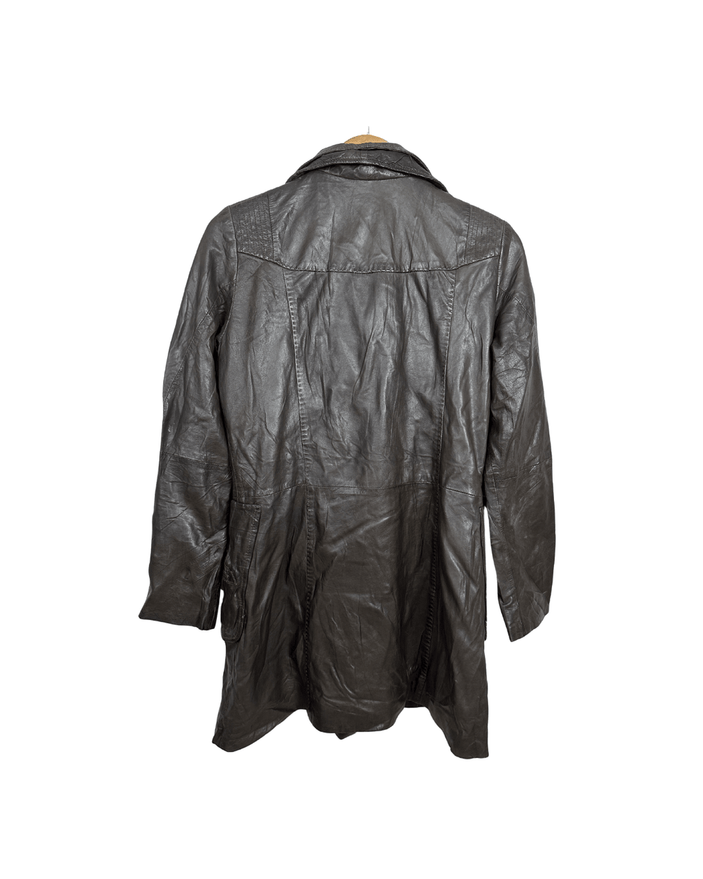 One Step Brown Sheep Leather Women's Coat - Funkify