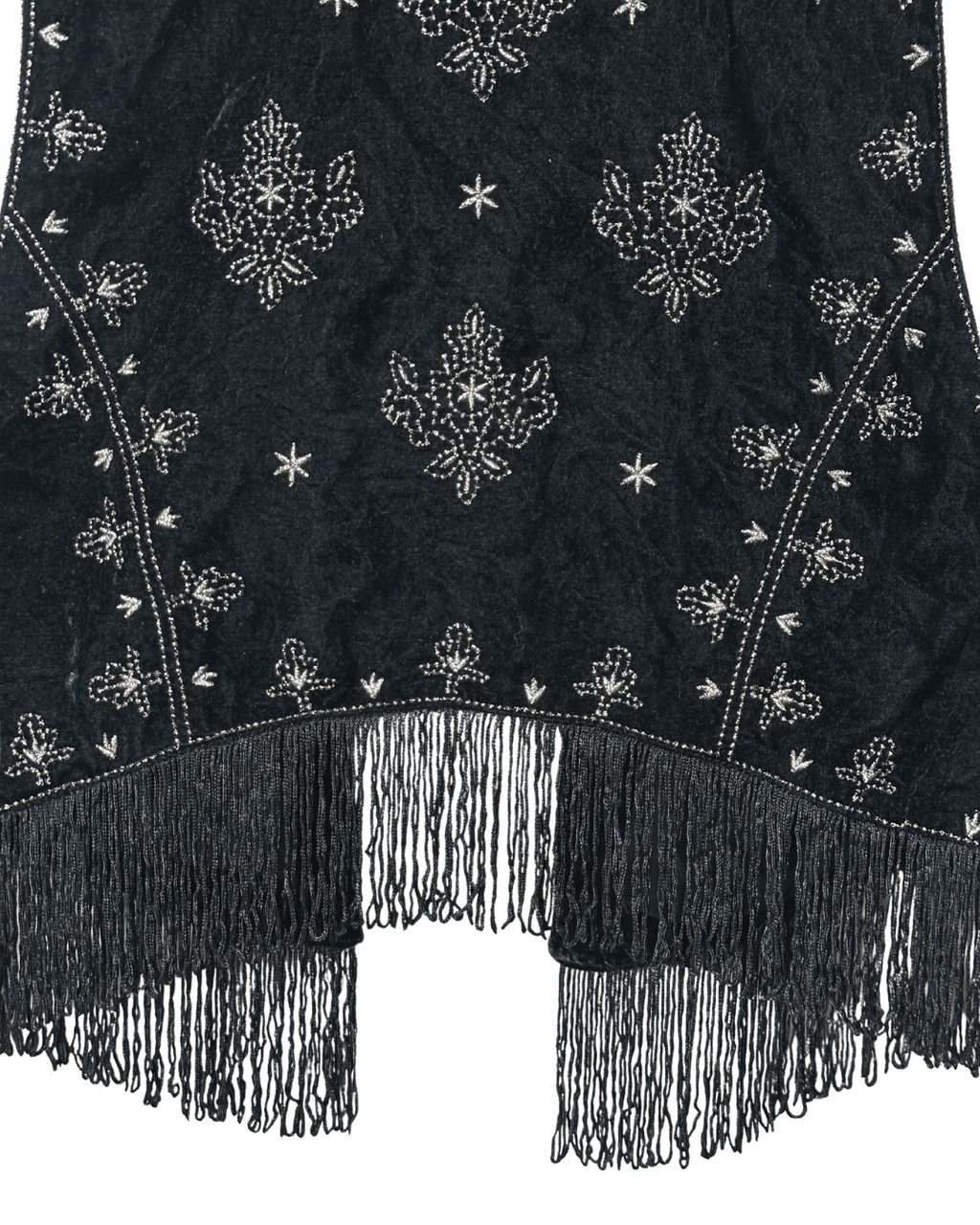 Open Front Boho Embroidered Vest Medium - Funkify