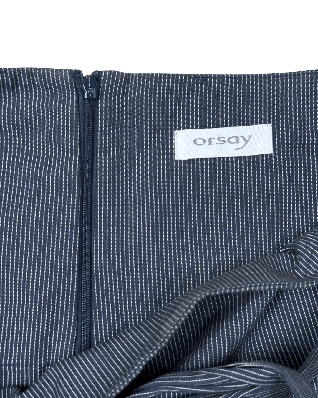 Orsay Striped Pleated Mini Skirt with Waist Tie & Lace Trim - Funkify