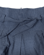 Orsay Striped Pleated Mini Skirt with Waist Tie & Lace Trim - Funkify