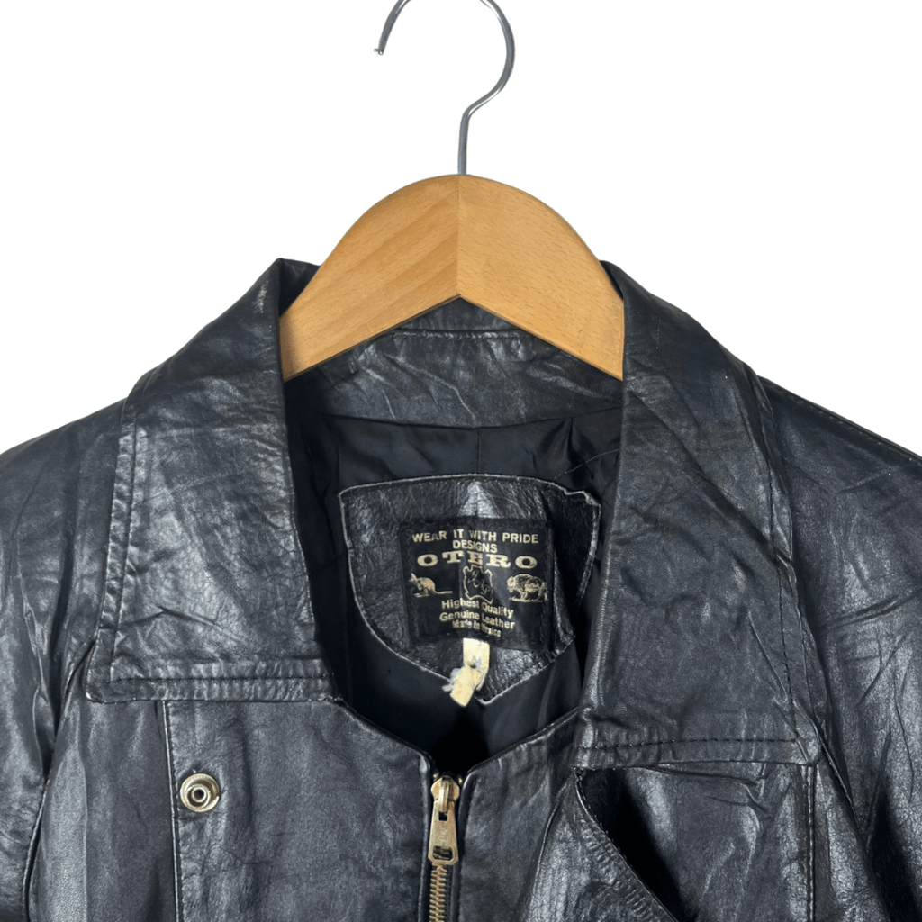 Otero Genuine Leather Jacket Large - Funkify