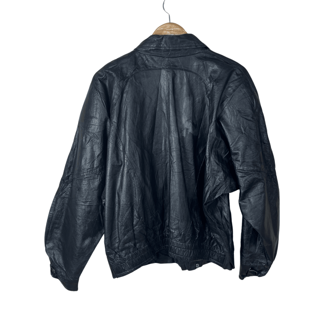 Otero Genuine Leather Jacket Large - Funkify