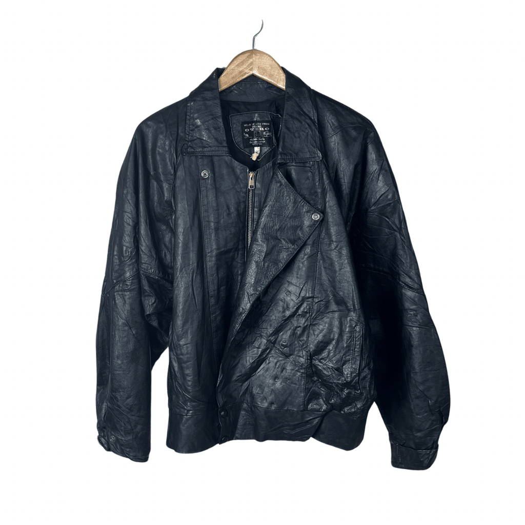Otero Genuine Leather Jacket Large - Funkify