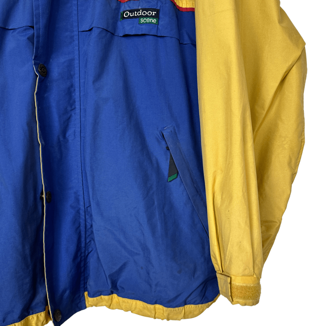 Outdoor Scene Rain Jacket with Foldable Hood 2XL - Funkify