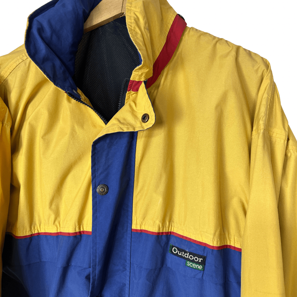 Outdoor Scene Rain Jacket with Foldable Hood 2XL - Funkify