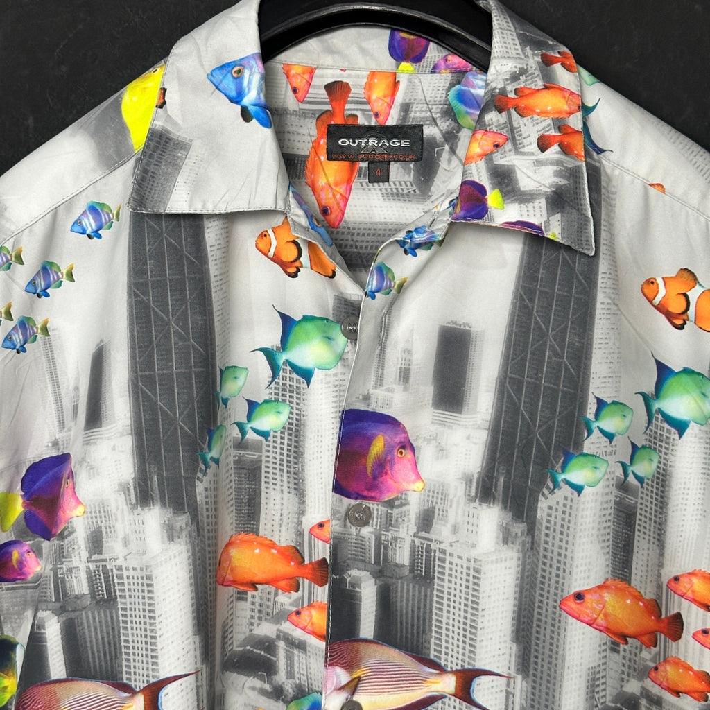Outrage Fish Pattern Shirt - Funkify