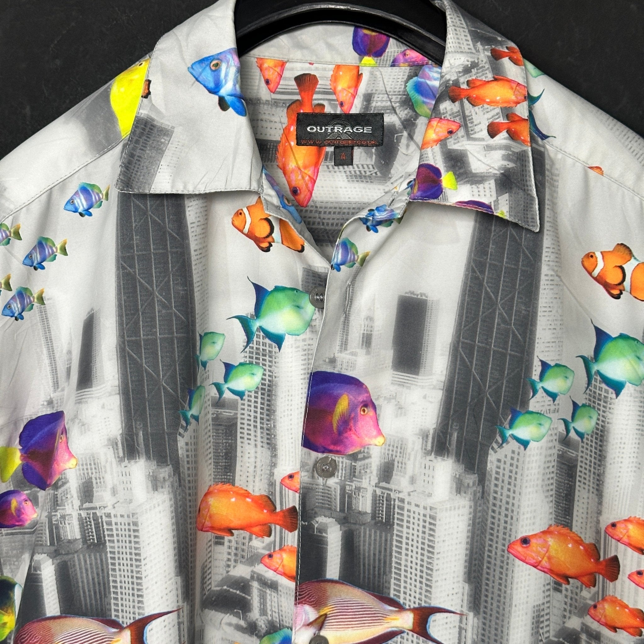 Outrage Fish Pattern Shirt - Funkify