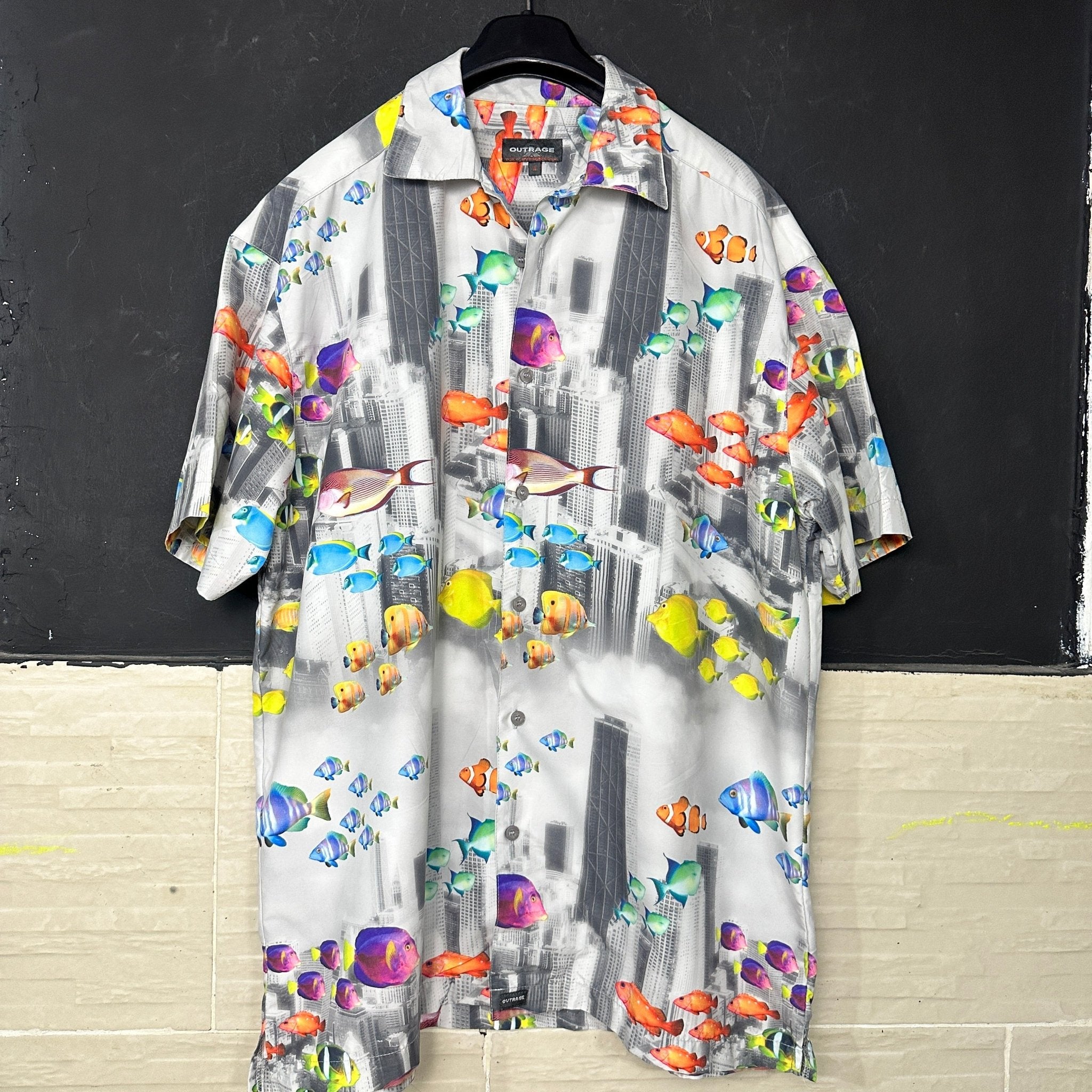 Outrage Fish Pattern Shirt - Funkify