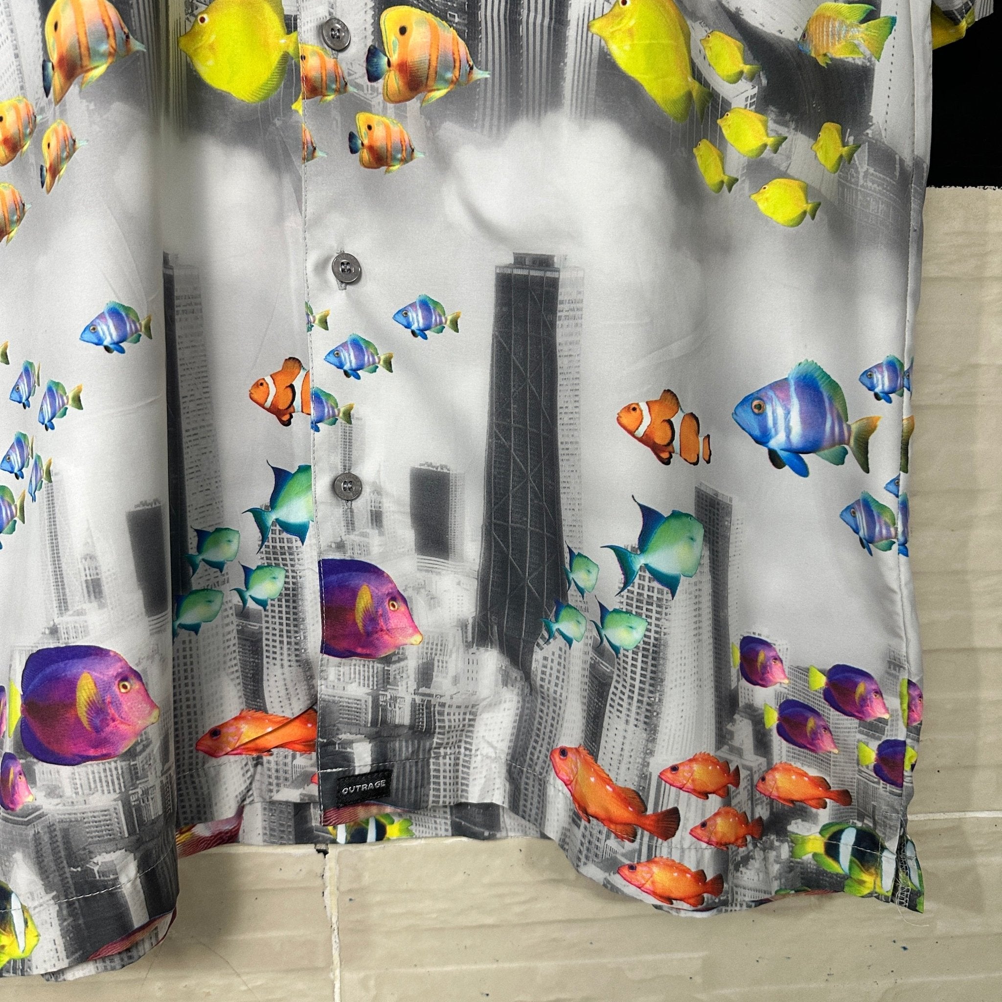 Outrage Fish Pattern Shirt - Funkify