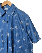 Paisley Print Women's Denim Shirt XL - Funkify