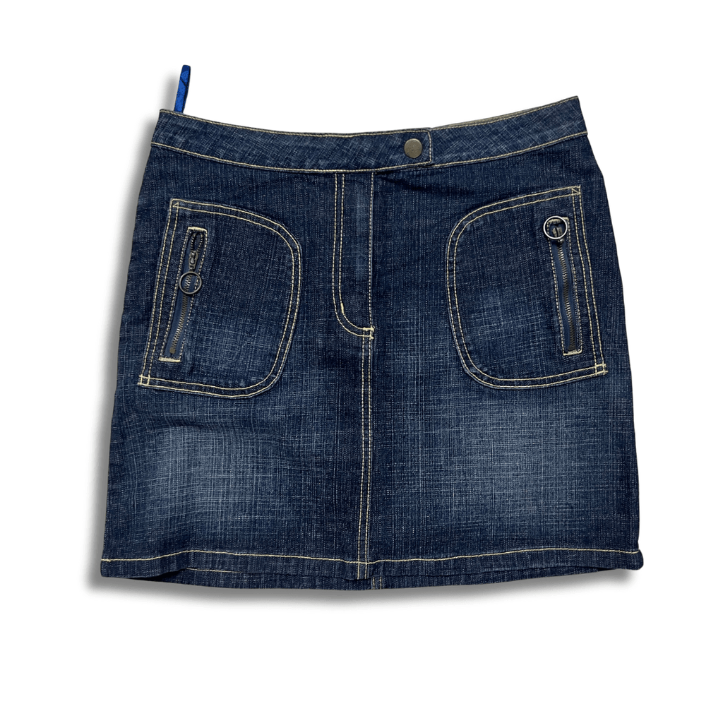 Papaya Denim Mini Skirt - Funkify