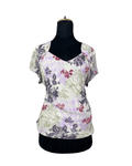 Pastel Floral Tie - Back Blouse - Funkify