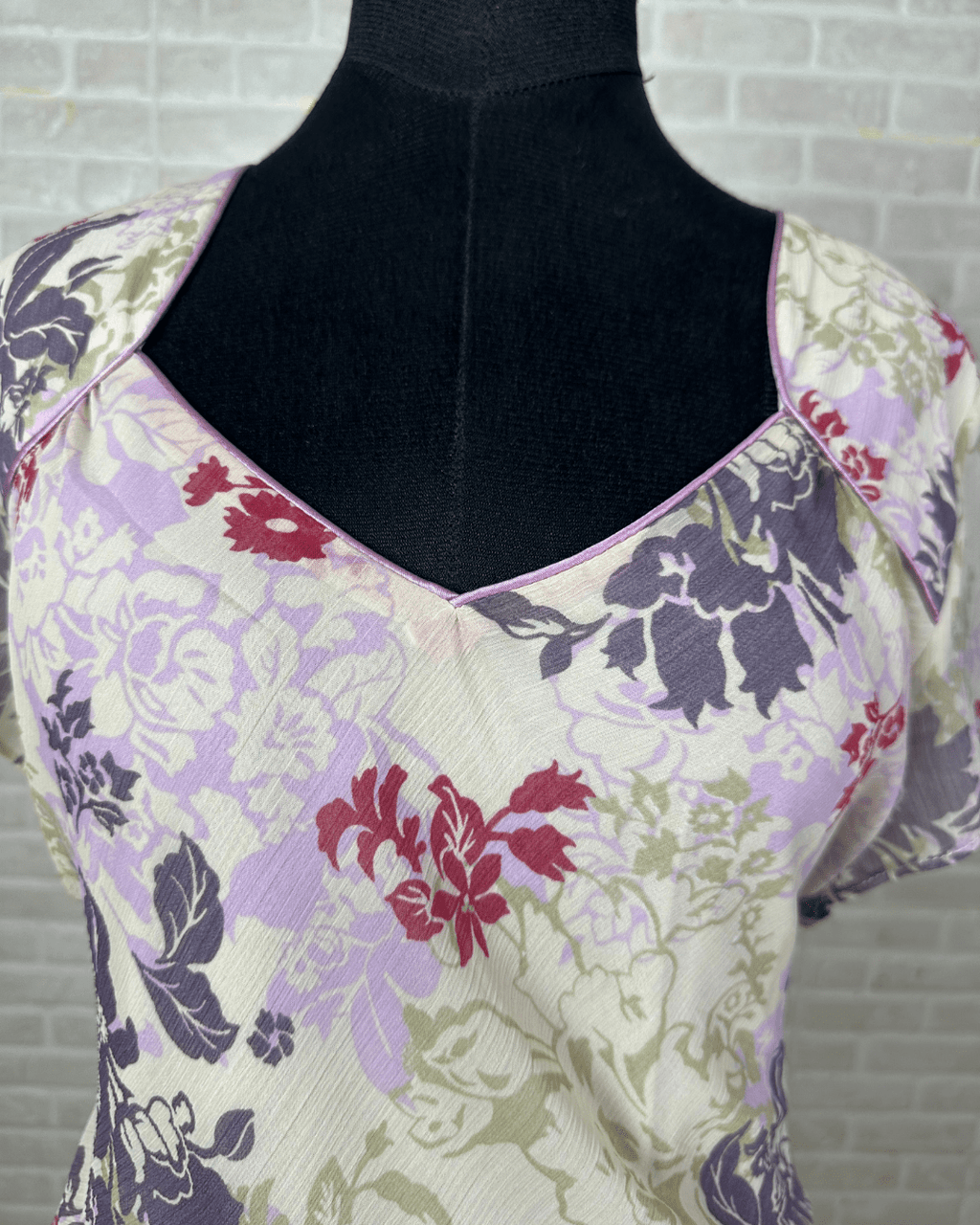 Pastel Floral Tie - Back Blouse - Funkify