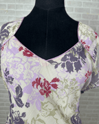 Pastel Floral Tie - Back Blouse - Funkify