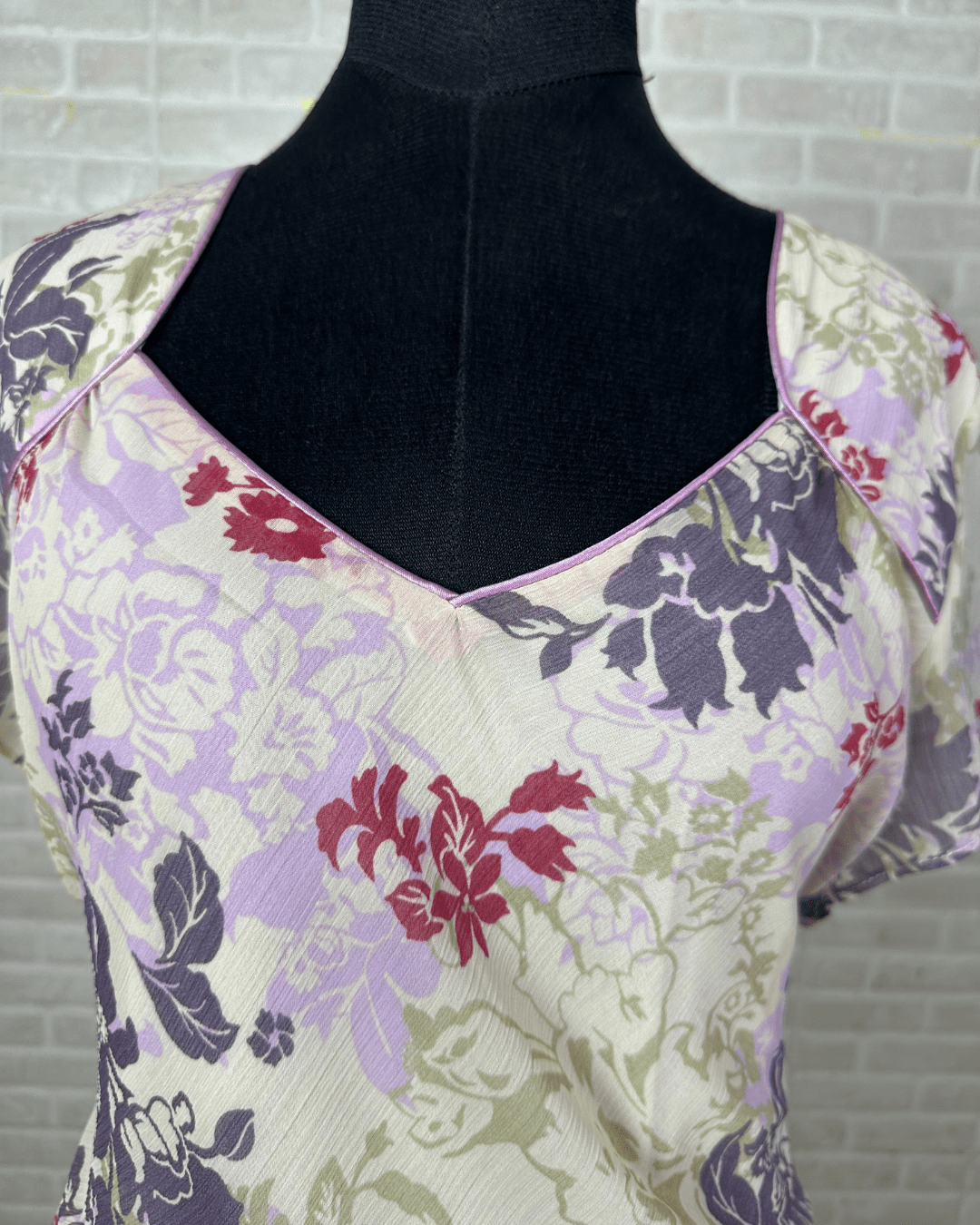 Pastel Floral Tie - Back Blouse - Funkify