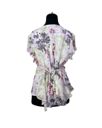 Pastel Floral Tie - Back Blouse - Funkify