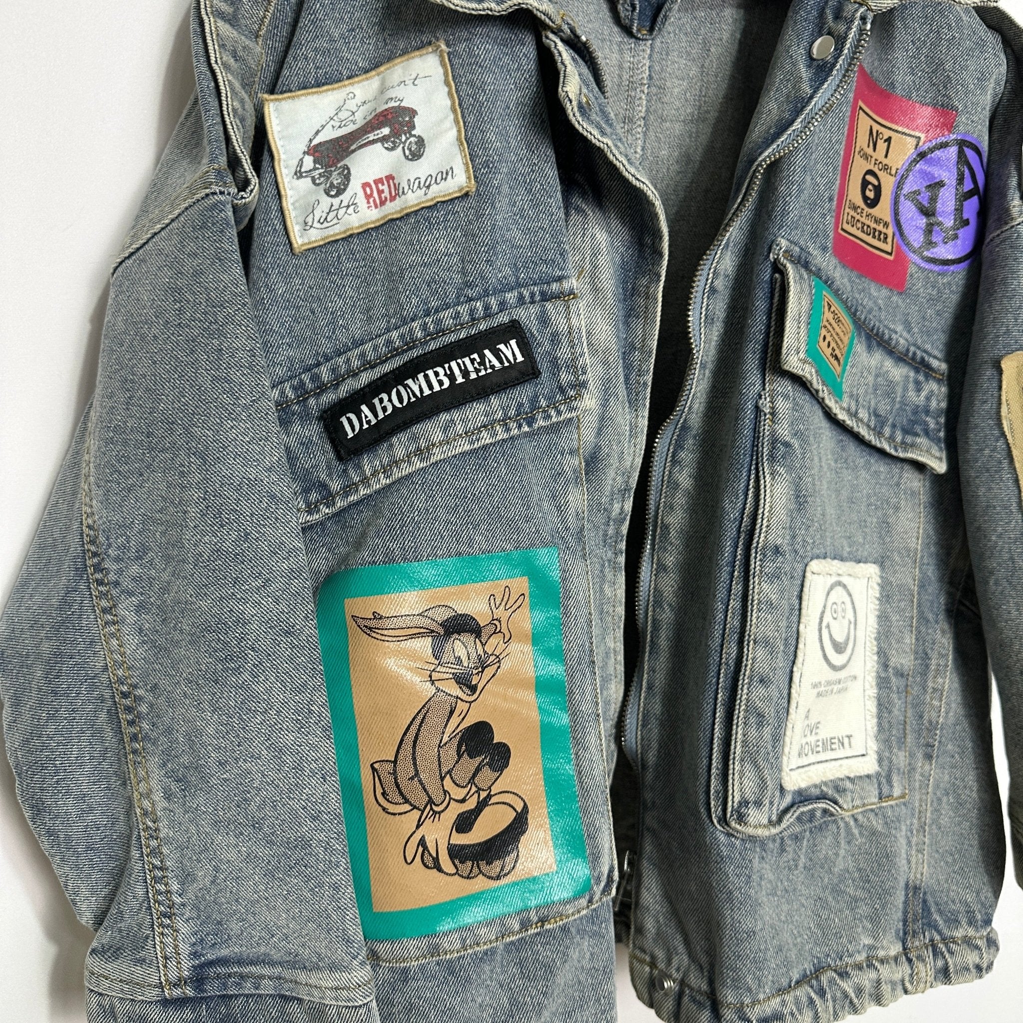 Patched Women's Denim Jacket - Funkify