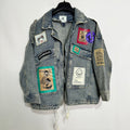 Patched Women's Denim Jacket - Funkify