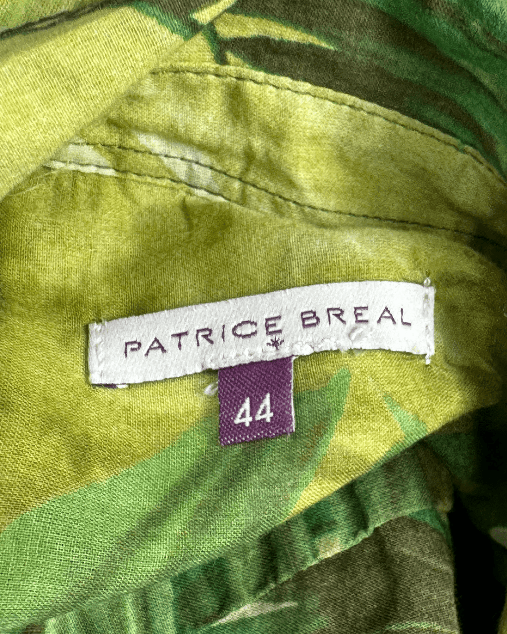 Patrice Bréal Tropical Leaf Sleeveless Women's Shirt – Size 44 - Funkify